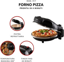 Load image into Gallery viewer, Ariete Pizza Oven 918, Pizza 4 Minutes, 5 Cooking Levels, Refractory Plate for Heating, Wooden Blades Included, Maximum Temperature 400°C, 1200W, White