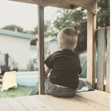 Load image into Gallery viewer, Aire de jeux enfant Montessori - 3 en 1 Balançoire, Toboggan, Cabane en bois modulable