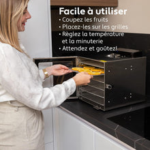 Load image into Gallery viewer, Vita5 Nobel Pro6 Deshydrateur Alimentaire avec 6 Plateaux en Inox - Déshydrateur avec Minuterie 24h et Température 35-75 °C - Deshydrateur Viande, Fruits, Champignons - 650W Déshydrateur Alimentaire