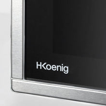 Load image into Gallery viewer, H.Koenig Four à Micro-ondes Compact Digital 20L VIO2, 700W, Plateau tournant 24,5cm, Multifonction Programmable 6 niveaux de chauffe, Décongélation et Express, Minuterie 60min, Effet mirroir noir