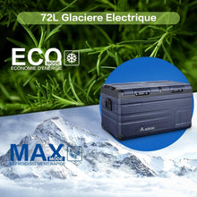 Load image into Gallery viewer, AAOBOSI 46 L Glaciere a Compression, Glaciere Electrique Double Zone, 12 V/24 V et 100-240 V Frigo Camping, -20 ℃ à 20 ℃, pour Voiture, Camion, Bateau, Camping-Car