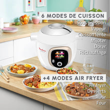 Load image into Gallery viewer, Moulinex, Cookeo Multicuiseur intelligent 6L, 150 recettes intégrées, Cuisson sans surveillance, Ecran intuitif, Guide de cuisson, Application MyMoulinex, 1600W, Blanc, 15 ans réparabilité