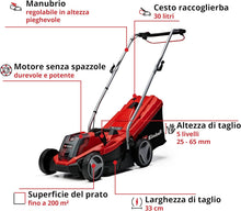 Load image into Gallery viewer, Einhell Tondeuse à gazon sans fil GE-CM 18/33 Li Kit Power X-Change (18V, Largeur de Coupe 33cm, Surface conseillée 200 m²) Livré avec Batterie 4,0 Ah et Chargeur