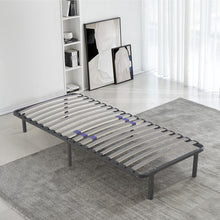 Load image into Gallery viewer, SAMPUR - Sommier Essentiel 140x190 cm | Résistant et Confortable | 7 Pieds Inclus | Lattes réglables | Cadre métal laqué époxy | Sommier 1 ou 2 Personnes | Montage Rapide et Facile