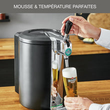 Load image into Gallery viewer, Krups Beertender Machine bière pression, Fûts de 5 L, Marques du groupe Heineken, Témoin lumineux, Température et mousse parfaites, Bière fraîche, Installation facile, Compact noire VB450E10