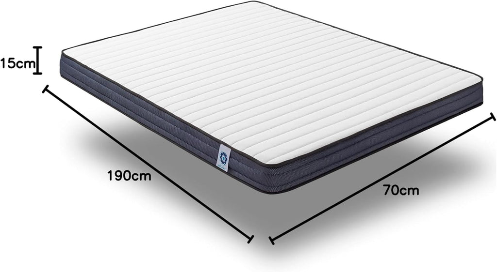 NATURALEX - Matelas PerfectSleep 180x200 - Épais 30 cm - Soutien Mousse à mémoire de Forme - Accueil Blue Latex - Confort Ferme - Respirant - 7 Zones - Réversible - Haute Densité - Fabriqué en Europe