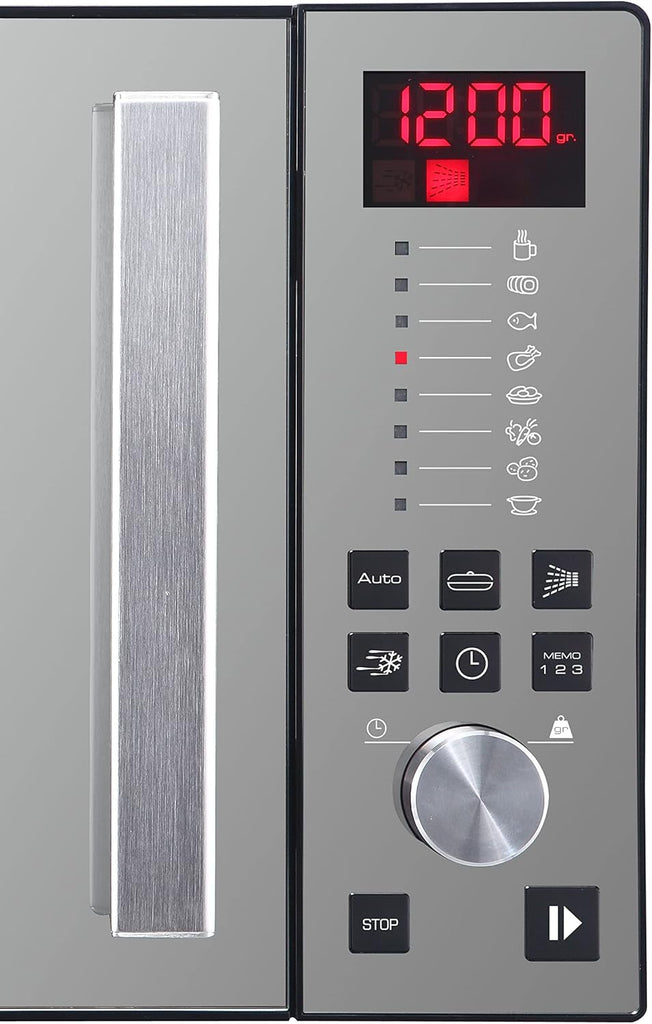 BRANDT - SE2616W - Micro-ondes Solo Electronique 26L – 900W – Autoprogramme 8 positions – 3 mémoires – Programme Speed Defrost – Façade miroir – Cavité énamelite – Blanc