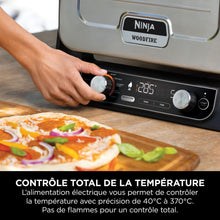 Load image into Gallery viewer, Ninja Woodfire 8-in-1 Electric Outdoor Pizza Oven, Rotisserie &amp; Smoker BBQ with Grate, Pro-Heat Plate, Pizza Stone, Wood Pellets and Shovel, 6 Settings, Dark Orange OO101EU