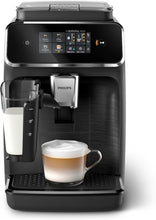 Load image into Gallery viewer, Philips Série 2200 Machine Expresso Automatique - 2 Boissons, Mousseur à Lait Classique, Écran Tactile, Broyeur Céramique, Aroma Seal, Noir Mat (EP2220/10)