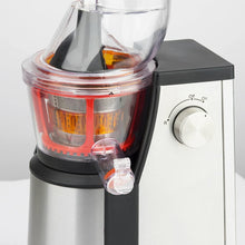 Load image into Gallery viewer, Extracteur de Jus de Fruits et Légumes vertical GSX24 H.Koenig Centrifugeuse Vitamin + sans BPA - 82 mm Large Bouche - 3 tamis pour jus fin ou épais et sorbet - Pression douce - 50 tours 400 W