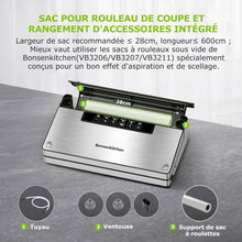 Load image into Gallery viewer, Bonsenkitchen Machine Sous Vide Alimentaire, Machine Sous Vide à 5 Modes-8 L/min, Technologie Globefish pour Un Travail en Continu à Grande Vitesse, Comprend 100 Sacs Sous Vide et 1 Sac en Rouleau
