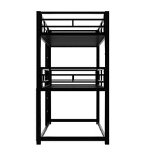 Load image into Gallery viewer, Harper &amp; Bright Designs Metal Triple Bunk Bed Twin Over Twin Bunk Bed with Ladder and Safety Guardrail 3 Bunk Bed for Living Room Bedroom, Sliver