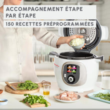 Load image into Gallery viewer, Moulinex, Cookeo Multicuiseur intelligent 6L, 150 recettes intégrées, Cuisson sans surveillance, Ecran intuitif, Guide de cuisson, Application MyMoulinex, 1600W, Blanc, 15 ans réparabilité