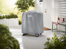 Load image into Gallery viewer, Weber Q1400 Barbecue électrique avec support, surface de cuisson 43 x 32 cm, nomade, grille en fonte émaillée divisée en 2 parties, couvercle et cuve en fonte d'aluminium - Gris foncé (52020853)