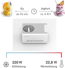 Load image into Gallery viewer, SPRINGLANE Sorbetière et yaourtière Elisa 2,0 L avec compresseur auto-refroidissant 180 W (Argent, avec accessoires)