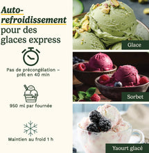 Load image into Gallery viewer, Cuisinart Sorbetière - Fait de la crème glacée, du gelato, du sorbet et du yogourt glacé en 40 minutes - Desserts maison - Facile à utiliser - Acier inoxydable - ICE100BCU