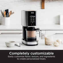 Load image into Gallery viewer, Ninja NC301 CREAMi Ice Cream Maker, for Gelato, Mix-ins, Milkshakes, Sorbet, Smoothie Bowls &amp; More, 7 One-Touch Programs, with (2) Pint Containers &amp; Lids, Compact Size, Perfect for Kids, Silver