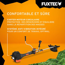 Load image into Gallery viewer, Fuxtec Débroussailleuse Thermique Professionnelle FX-PS152 52 cm3 3CV Système Anti Vibration - 2 en 1 Coupe-Bordure avec Tête de Coupe Double Fil et Lame 3 Dents Modèle Conçu pour Les Pros