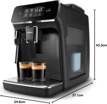 Load image into Gallery viewer, Philips Series 2200 Espresso Machine - Coffee Bean - LatteGo Milk Frother, 3 Coffee Specialties, Intuitive Touch Screen, Glossy Black (EP2231/40)