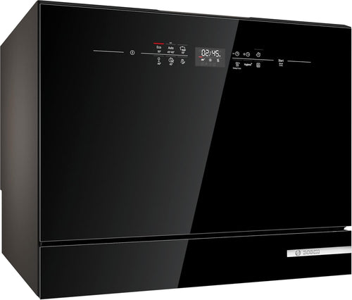 Bosch SKS6ITB00E, Série 6, Lave-vaisselle compact 55cm, Pose-libre, Noir