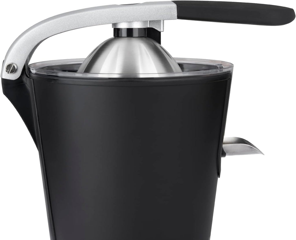 H.Koenig AGR80 160W Professional Electric Citrus Juicer Stainless Steel Lever and Filter Drip Free BPA Free Dishwasher Safe Parts