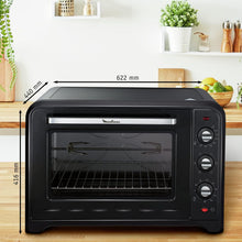 Load image into Gallery viewer, Moulinex Oven, 33 L, Rotating heat, Advanced convection, 6 cooking modes, Thermostat adjustable up to 240°C, Timer 120 min, Reversible grill, Silicone oven mitts, Optimo Black OX464811