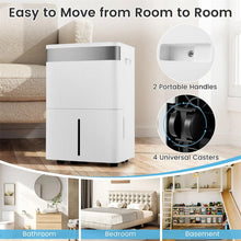 Load image into Gallery viewer, 5500 Sq.Ft 96 Pint Dehumidifier for Basement, Portable Home Dehumidifier with Drain Hose, Auto Defrost, 24H Timer &amp; Sleep Mode for Bathroom Bedroom
