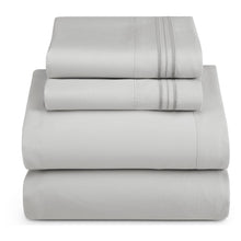 Load image into Gallery viewer, Nestl Bedding Queen 4 Piece Bed Sheet Set Queen Silver Gray Large