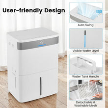 Load image into Gallery viewer, 5500 Sq.Ft 96 Pint Dehumidifier for Basement, Portable Home Dehumidifier with Drain Hose, Auto Defrost, 24H Timer &amp; Sleep Mode for Bathroom Bedroom